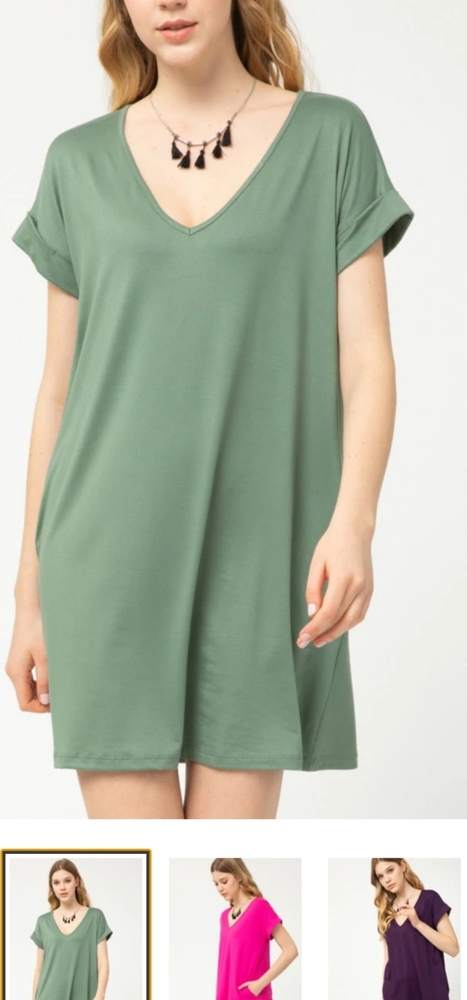 Entro Green t-shirt dress